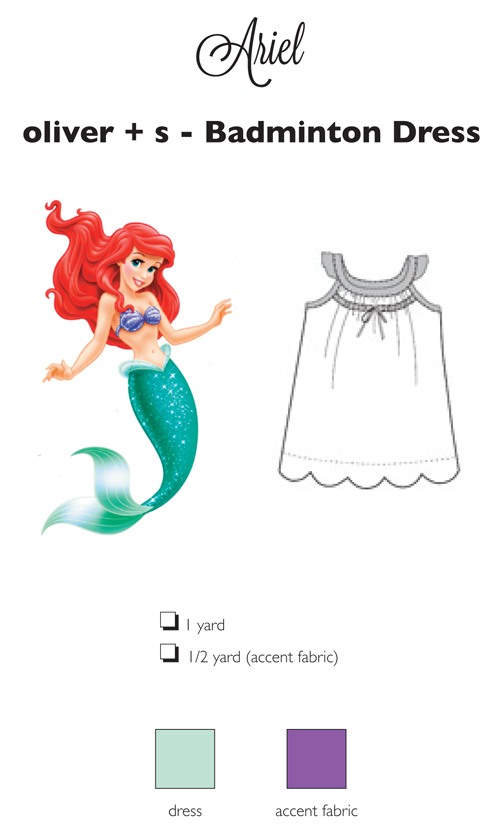 Sewing for Disney: Ariel {Oliver + S, Badminton Dress}