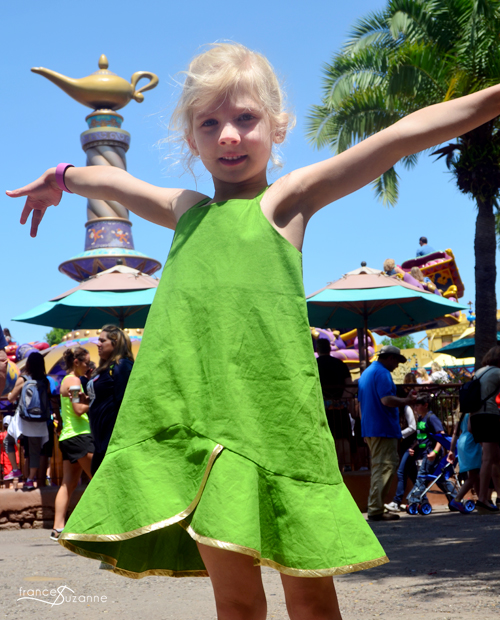 Sewing for Disney: Tinkerbell {O+S, Pinwheel Slip Dress}