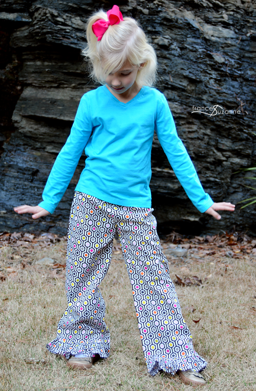 Create Kids Couture, Clarissa Pants {modified hem}