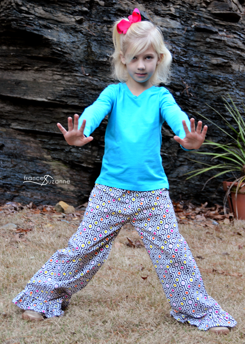 Create Kids Couture, Clarissa Pants {modified hem}