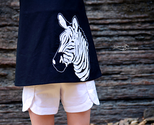 Sewing for Disney: Zebra {Oliver + S, Pinwheel Top and Class Picnic Shorts}