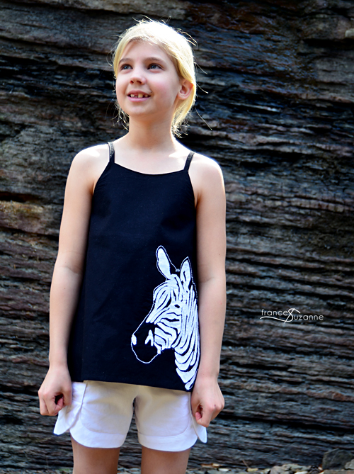 Sewing for Disney: Zebra {Oliver + S, Pinwheel Top and Class Picnic Shorts}
